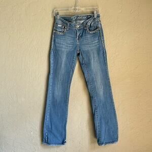 La Idol USA jeans size 7 30/34 jewled and bedazzeled‎ bling y2k